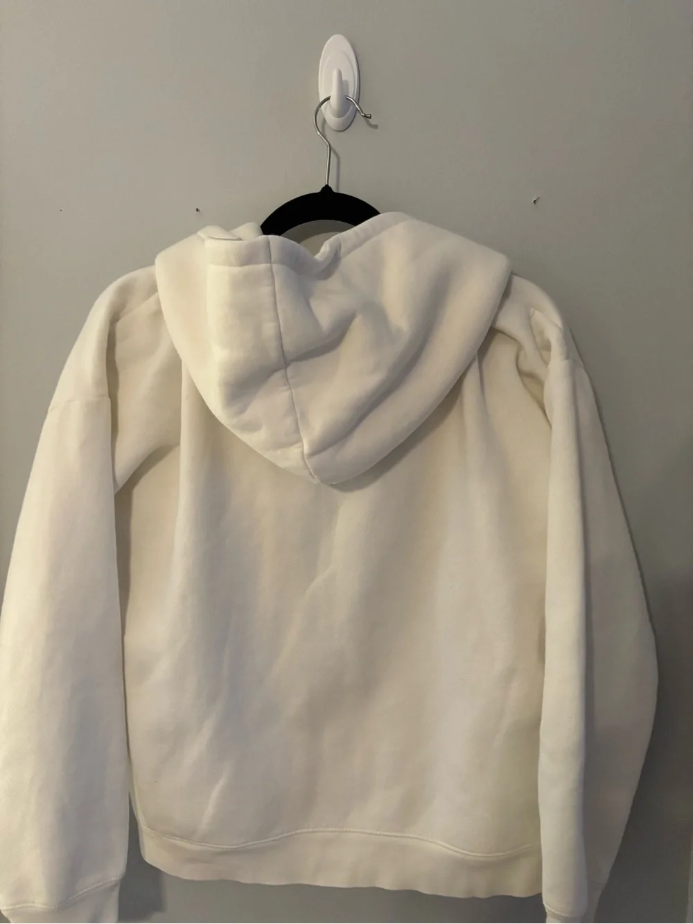 J. Crew Cream Full-Zip Hooded Sweatshirt
